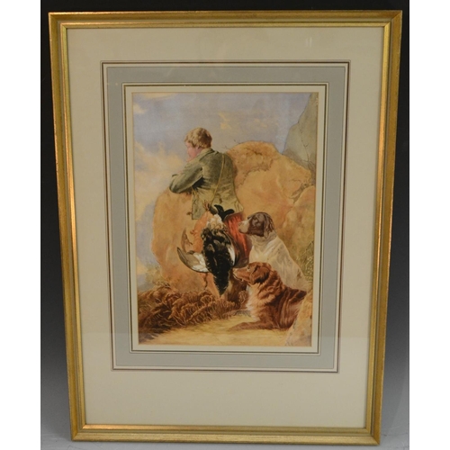 415 - English School (19th century) The Days Bag watercolour, 36cm x 25cm