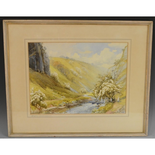 431 - Harold Gresley (1892 - 1967) Springtime, Dovedale, Derbyshire signed, tilted mount, watercolour, 28c... 