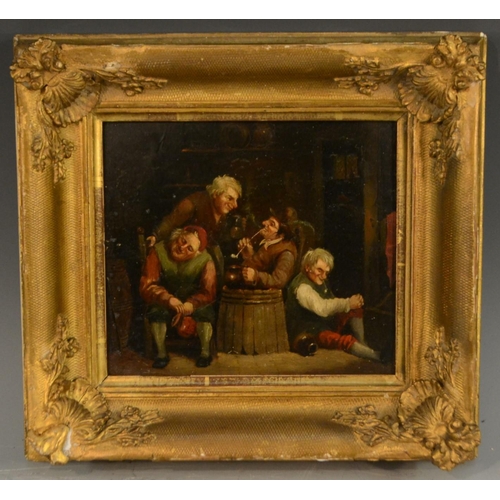 490 - Dutch School (early 19th century) Ale, Nature's Soft Nurse  oil on panel, 13cm x 16cm