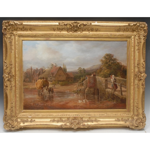 531 - Ernest Walbourne (1872 - 1927) Bringing In the Hay signed, dated 1900, oil on canvas, 40cm x 61cm