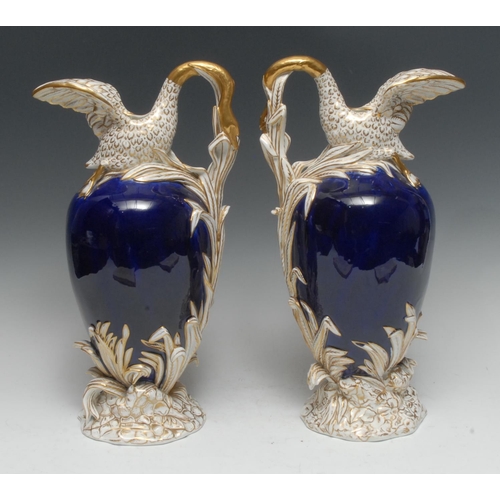 71 - A pair of early 19th century English porcelain ewers, possibly H. & R. Daniel, and of Sèvres vase cy... 