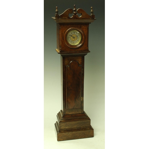 5150 - Miniature Furntiure - a George III style longcase clock, the movement marked Pat.April 28D 1878, 51c... 