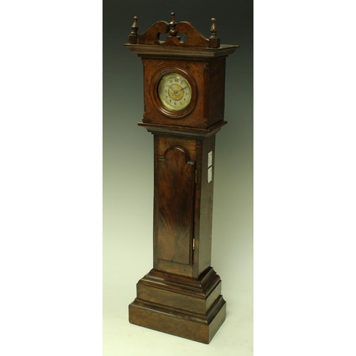 5150 - Miniature Furntiure - a George III style longcase clock, the movement marked Pat.April 28D 1878, 51c... 