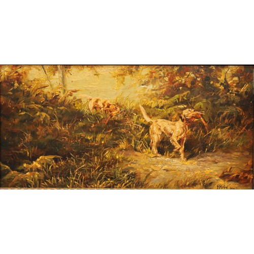 47 - Alexander Nash  Gun Dogs  signed, oil on canvas, 40cm x 50cm; another  G Schubert  Fetching the Kill... 