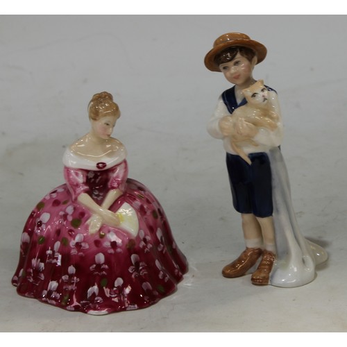 163 - A Royal Doulton figure, Top O'The Hill, HN1834; others, Elaine, HN3307; My First Figurine, HN3424; A... 