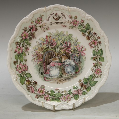 166 - A set of four Royal Doulton Brambly Hedge plates, The Four Seasons, 21cm diameter, printed marks, fi... 