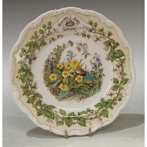 166 - A set of four Royal Doulton Brambly Hedge plates, The Four Seasons, 21cm diameter, printed marks, fi... 