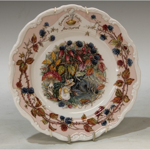 166 - A set of four Royal Doulton Brambly Hedge plates, The Four Seasons, 21cm diameter, printed marks, fi... 