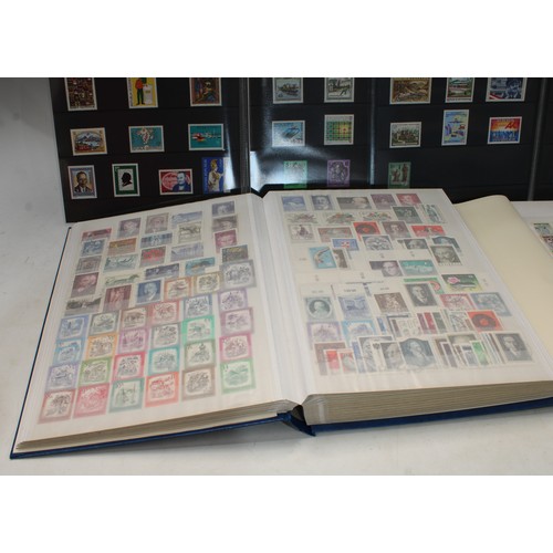 561 - Stamps - two albums of Austrian stamps; other Austrian stamps in folder