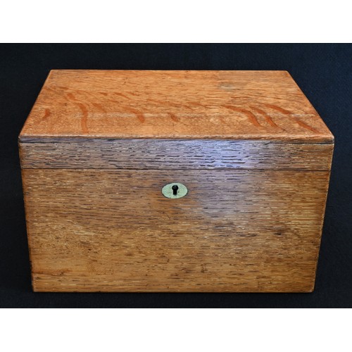 5176 - A late Victorian oak desk top filing box, The A.B.C & 1.2.3 Despatch Box, by Jenner & Knewstub, Lond... 