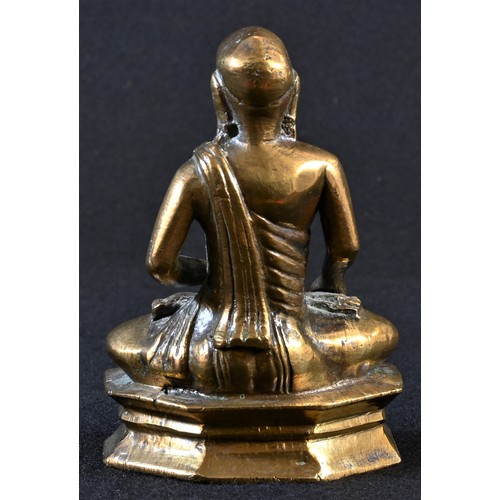 5439 - Indian School, a gilt bronze Jain figure, Tirthankara, 11.5cm high