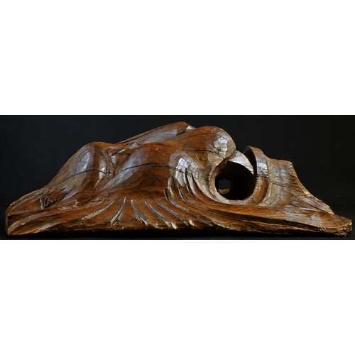 5448 - Maritime Interest - a 19th century ship's 'cathead' boss, from a beam-end, carved as the head of a l... 