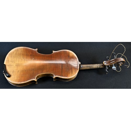 5286 - A violin, the two-piece back 36cm excluding button, outlined throughout with purfling, Stradiuarius ... 