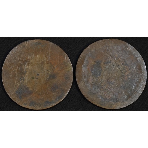 5120 - A French bronze-patinated medallion, relating to the French Revolution, Le 6 October 1789, 8.5cm dia... 