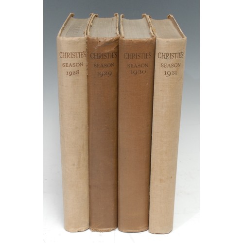 5862 - Auction Sales - Christie's Season 1928-1931, four-volume set (all published), London: Charles Whitti... 