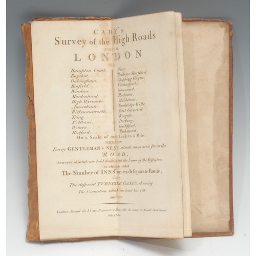 5876 - Cartography - [Cary (John)], Cary's Survey of the High Roads from London [...], On a Scale of one In... 