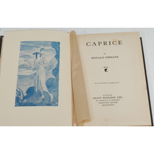 5913 - Firbank (Ronald), Caprice, With a Frontispiece by Augustus John, first edition, London: Grant Richar... 