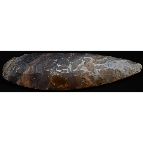 5722 - Antiquities - Stone Age, a North African multi-coloured flint celt, 13.5cm long, Mali, Neolithic, [1... 