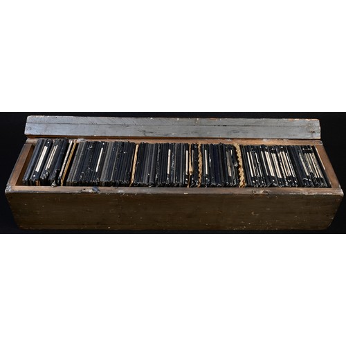 5787C - Magic Lantern Slides - Miscellaneous, including natural history, social history, etc., cased, [appro... 