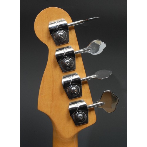 5285F - A Fender Precision electric bass guitar USA, tobacco sunburst, cream scratch plate and pick up, mapl... 