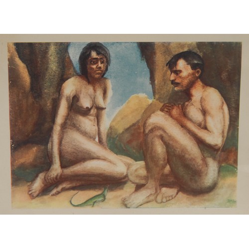 5806 - D.H. Lawrence (1885-1930), after, a set of twenty-four erotic prints, after the author's own paintin... 