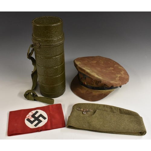 3066 - Nazi Germany/Third Reich , a NSDAP-type  arm band, unusually stamped, 21cm wide, probably second-hal... 