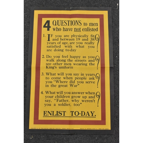 3076 - World War I - Ephemera - a recruiting poster, To the Women of Britain....Won't You Help and Send a M... 