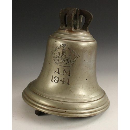 3082 - World War Two - an RAF scramble bell, of typical form, inscribed AM [Air Ministry] and surmounted by... 