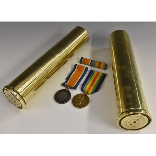 3114 - Medals - a pair of WWI Sapper A Savage 534661, Royal Engineers; another band; a pair of WWII trench ... 