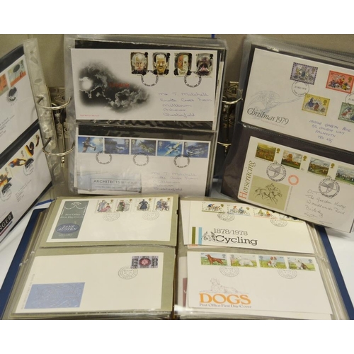 393 - Stamps - three folders of first day covers