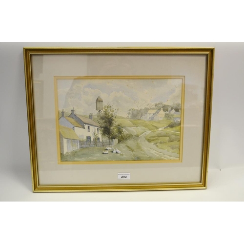 404 - S Atkinson Brill, Oxfordshire signed, watercolour