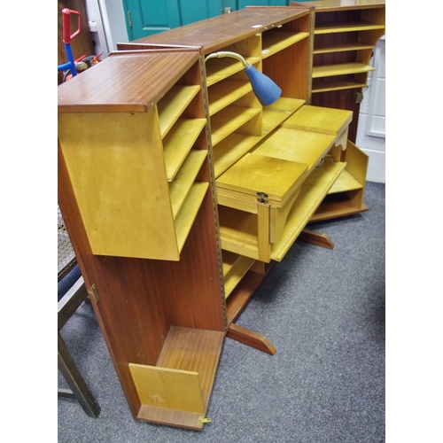 435 - A retro teak writing cabinet