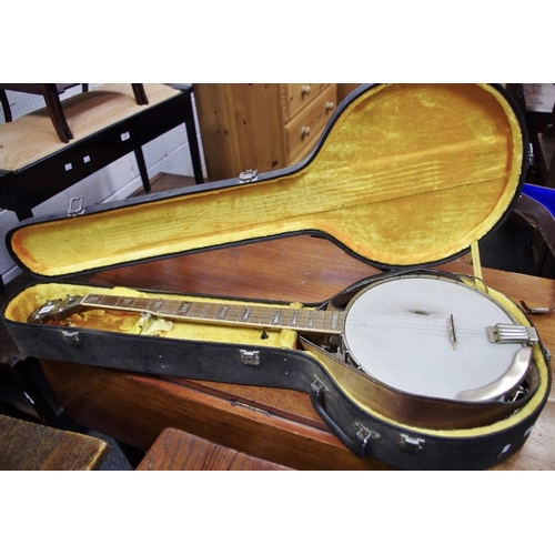 441 - A Sage five string banjo, cased