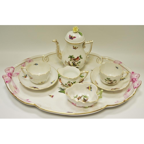 45 - A Herend Hungary porcelain coffee set on tray