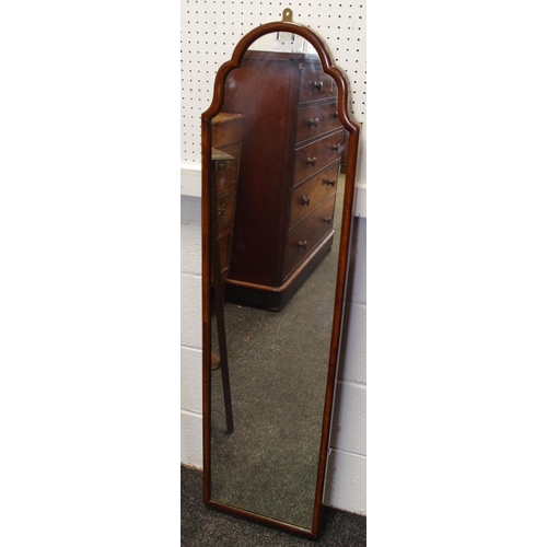 480 - A walnut framed wall mirror