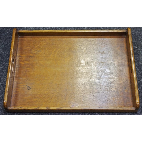 489 - An oak butler's tray