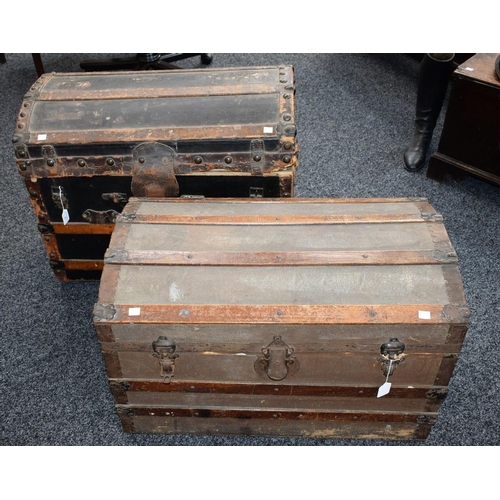 5 - A domed travelling trunk; another (2)