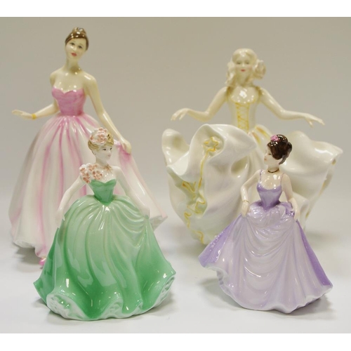 58 - Two Royal Doulton elegant ladies including Sweet Seventeen HN2734; Special Moments HN4430; Two Coalp... 