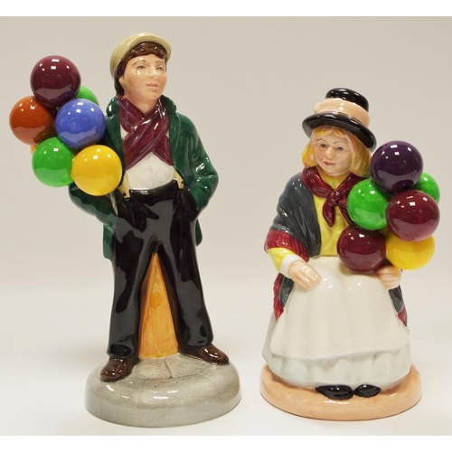 60 - Royal Doulton character figure Balloon Boy: HN2934 and Balloon Girl HN2818 (2)