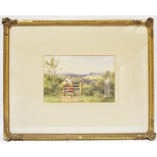 62 - John Henry Mole (1814-86) Harvest Home signed, watercolour, .15cm x 23cm