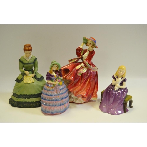 76A - A Royal Doulton ''Top O'the Hill'' HN 1834; Affection HN2236; Franklin porcelain MEG from ''Little W... 