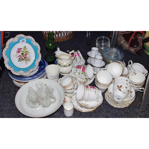 165 - Glass & tea ware - a Regent tea ware for six; Royal Albert; Regency; Spode;  A Republican period Fam... 