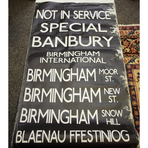 400 - British Transport - an early/mid 20th century Birmingham bus service destination roll; posters