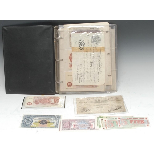 3692 - Banknotes, UK, including Provincial: a Boots ring bound collectors' album containing British treasur... 