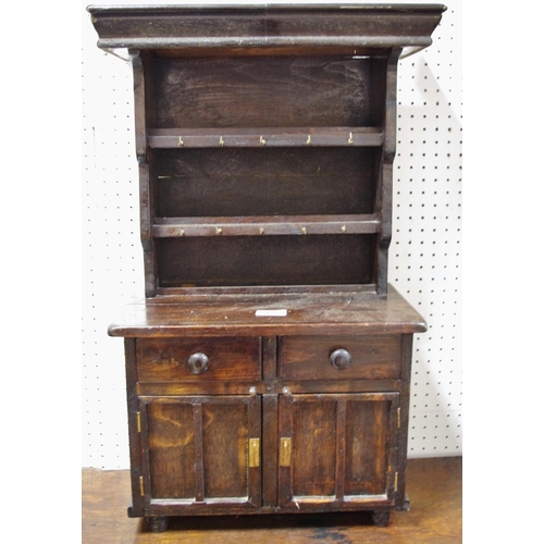 457 - A pine miniature kitchen dresser