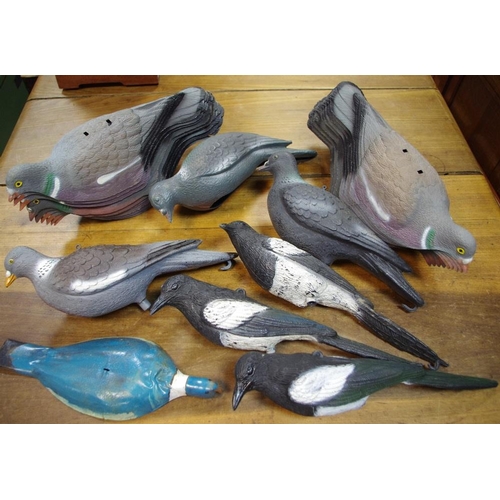 461 - Wood Pigeon decoys- 5 full body, 18 shell bodies, 3 Magpies (26)