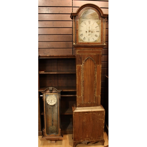 489 - A 19th century mahogany longcase clock, the painted 33cm dial, inscribed Edward Hurst, North Shields... 