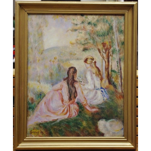 499 - F Francs Two Ladies in a Meadow