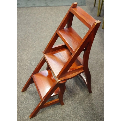 524 - A modern set of metamorphic library steps / library chair