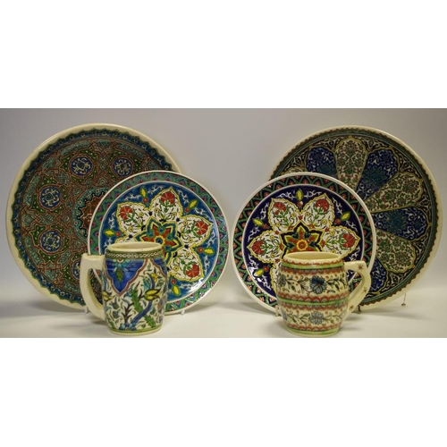 59 - Lindos Keramik plates, various; two mugs; Azim Kutatya plates